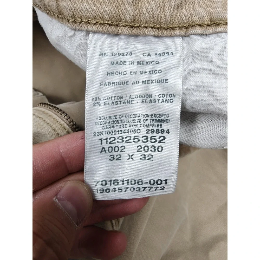 Wrangler Jeans Mens 32x32 Beige Light Wash Slim Straight Stretch Denim Pants